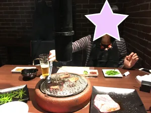 家族と焼肉1