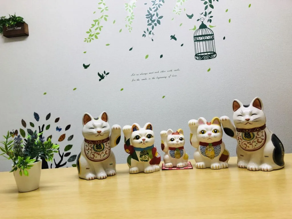 浅草で購入した招き猫集合！